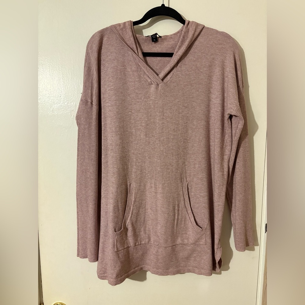 Cozy Pink Hooded Sweater